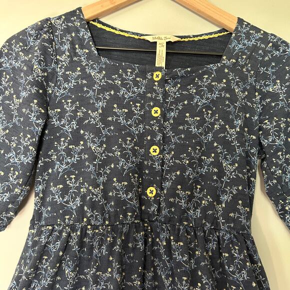 Matilda Jane Floral Navy Blue Dress 12Y - Picture 3 of 4